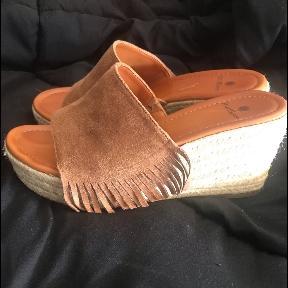 Ruff Hewn Wyatt wedge sandals size 7.5 - Picture 4 of 9